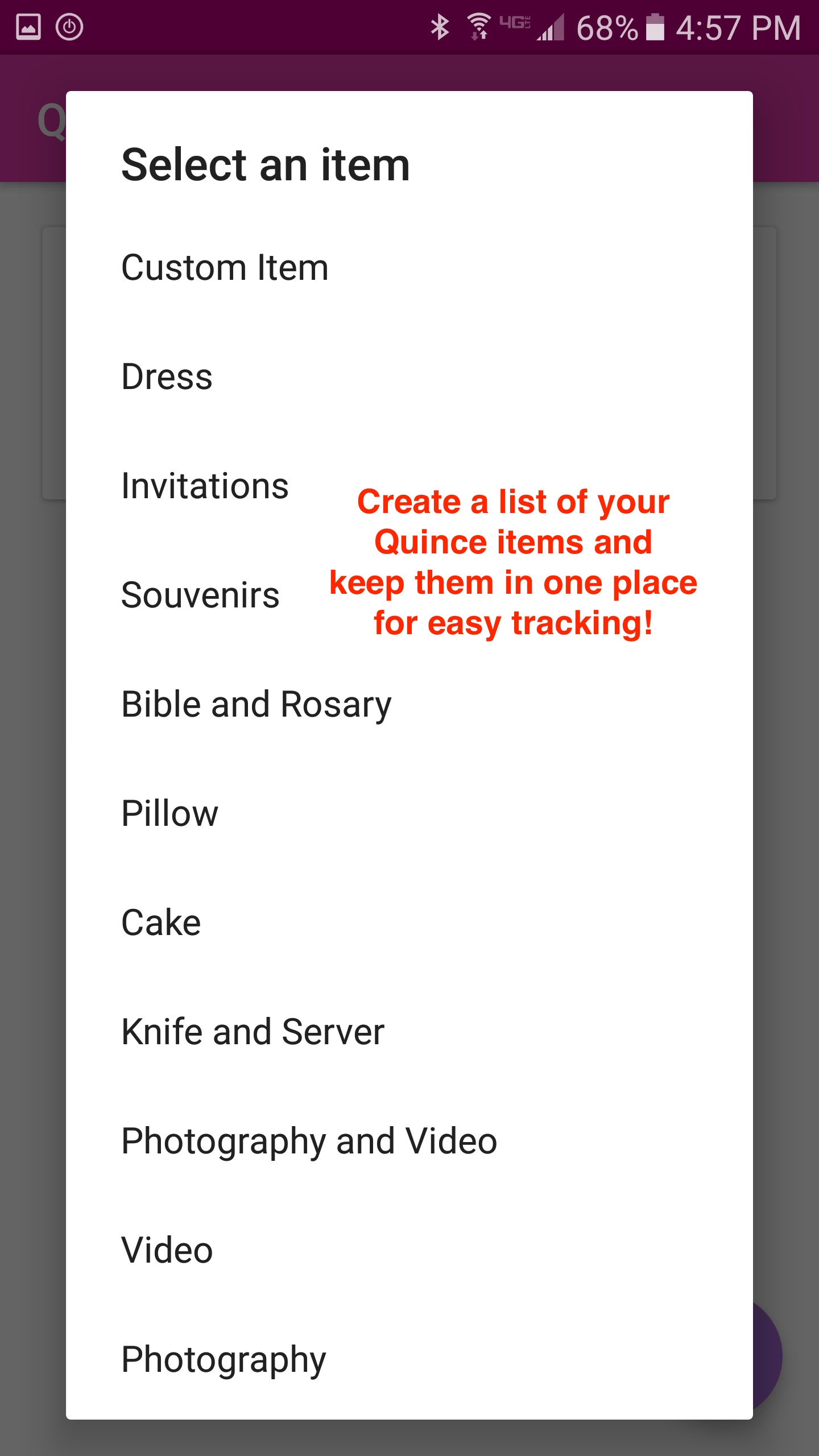 QD Android App Item List Preview